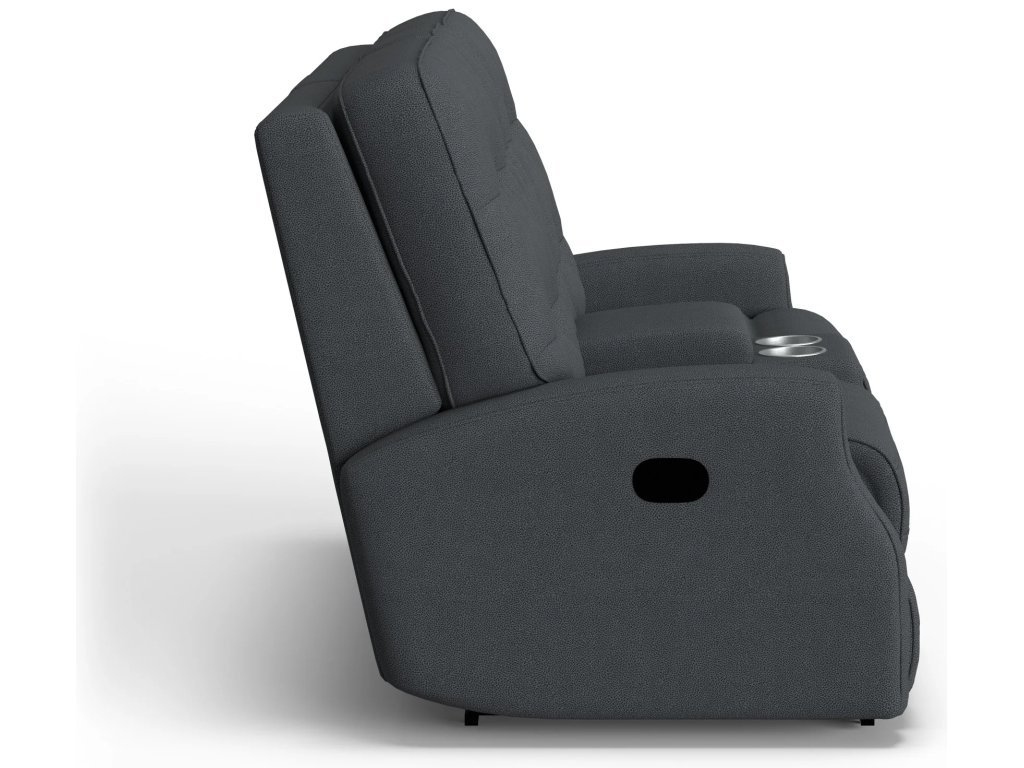Devon Fabric Reclining Loveseat with Console - image 2