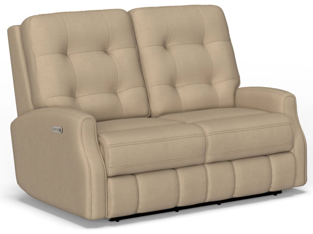 Devon Fabric Power Reclining Loveseat with Power Headrests - main image