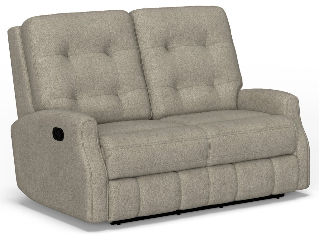 Devon Fabric Reclining Loveseat - main image