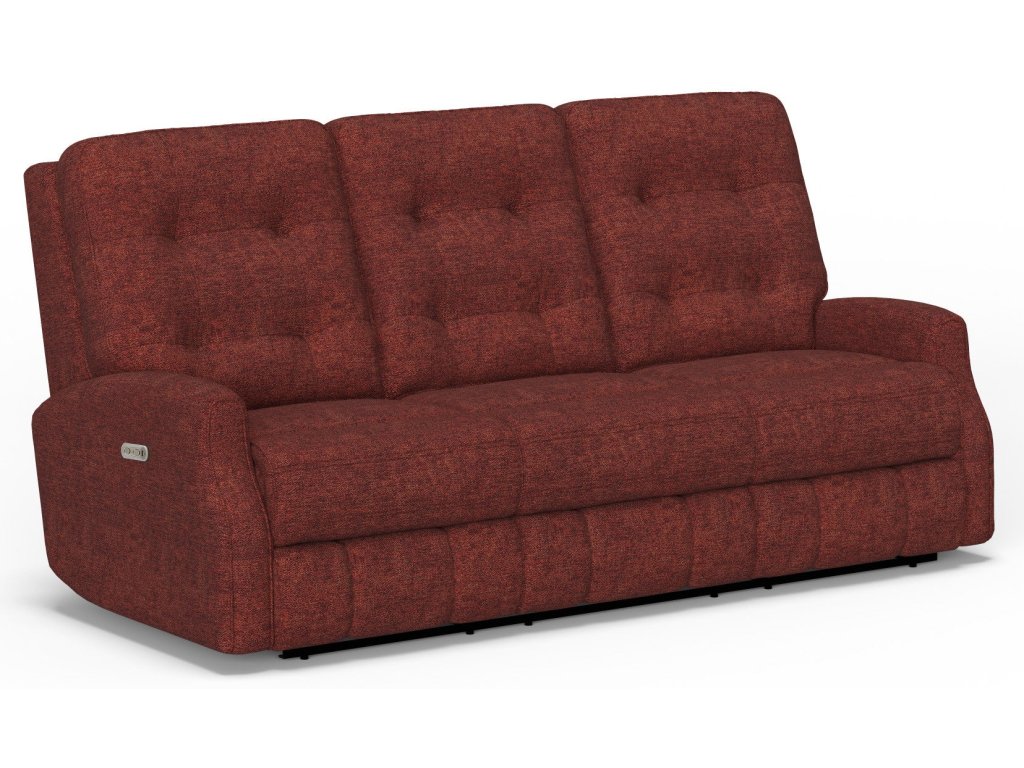 Devon Fabric Power Reclining Sofa with Power Headrests - main image