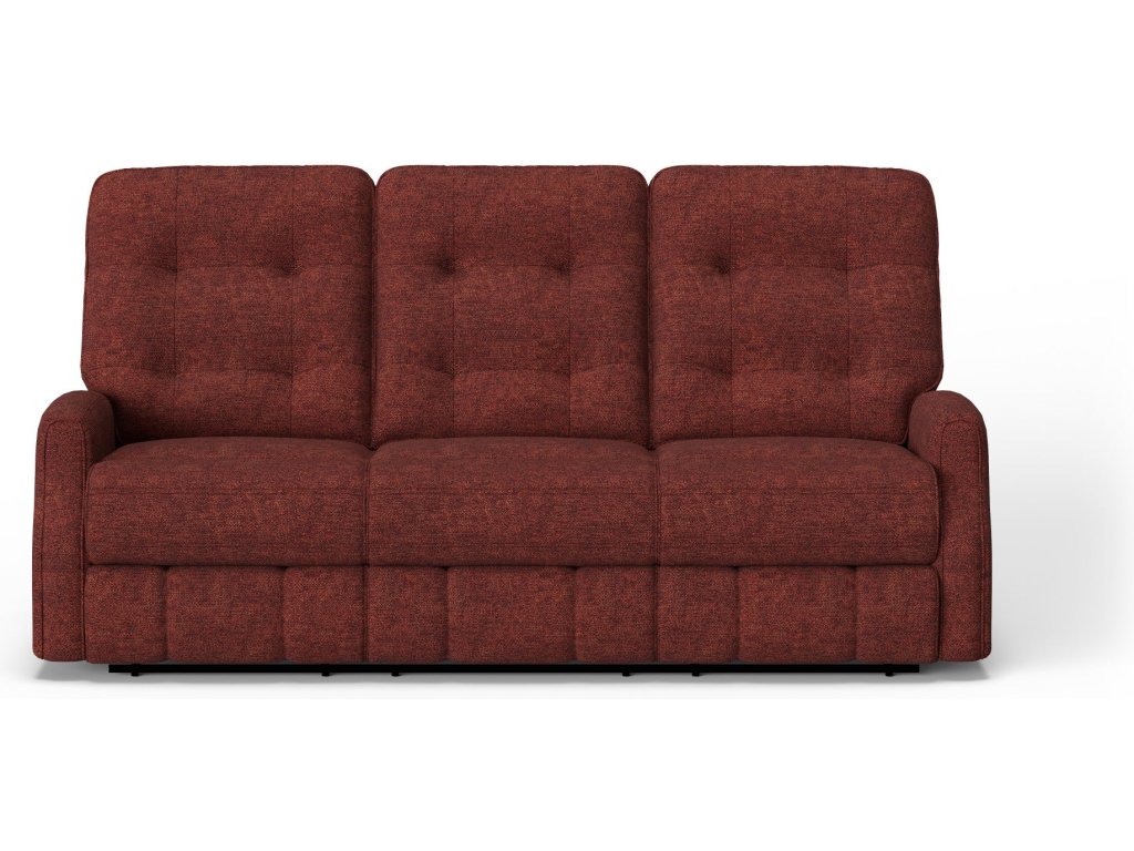 Devon Fabric Power Reclining Sofa with Power Headrests - image 1