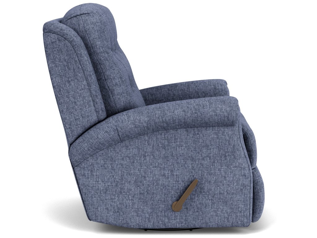 Minnie Fabric Swivel Gliding Recliner - image 2