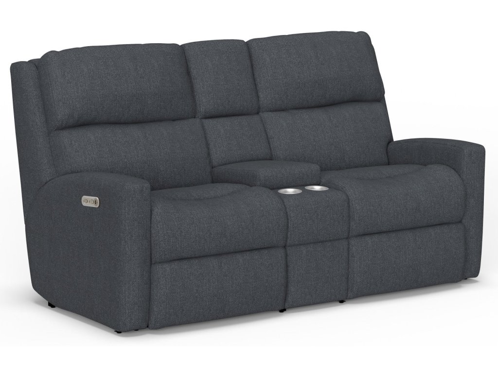 Catalina Fabric Power Reclining Loveseat with Console & Power Headrests - main image