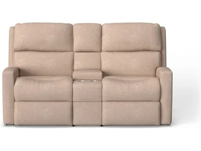 Catalina Fabric Power Reclining Loveseat with Console & Power Headrests