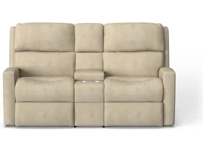 Catalina Fabric Power Reclining Loveseat with Console