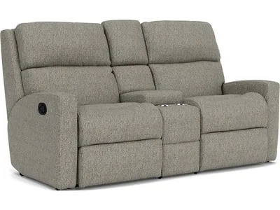Catalina Fabric Reclining Loveseat with Console