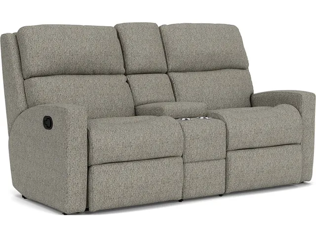 Catalina Fabric Reclining Loveseat with Console
