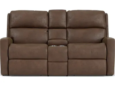 Catalina Fabric Reclining Loveseat with Console
