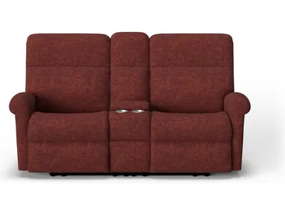 Davis Fabric Power Reclining Loveseat with Console & Power Headrests - Alternative View