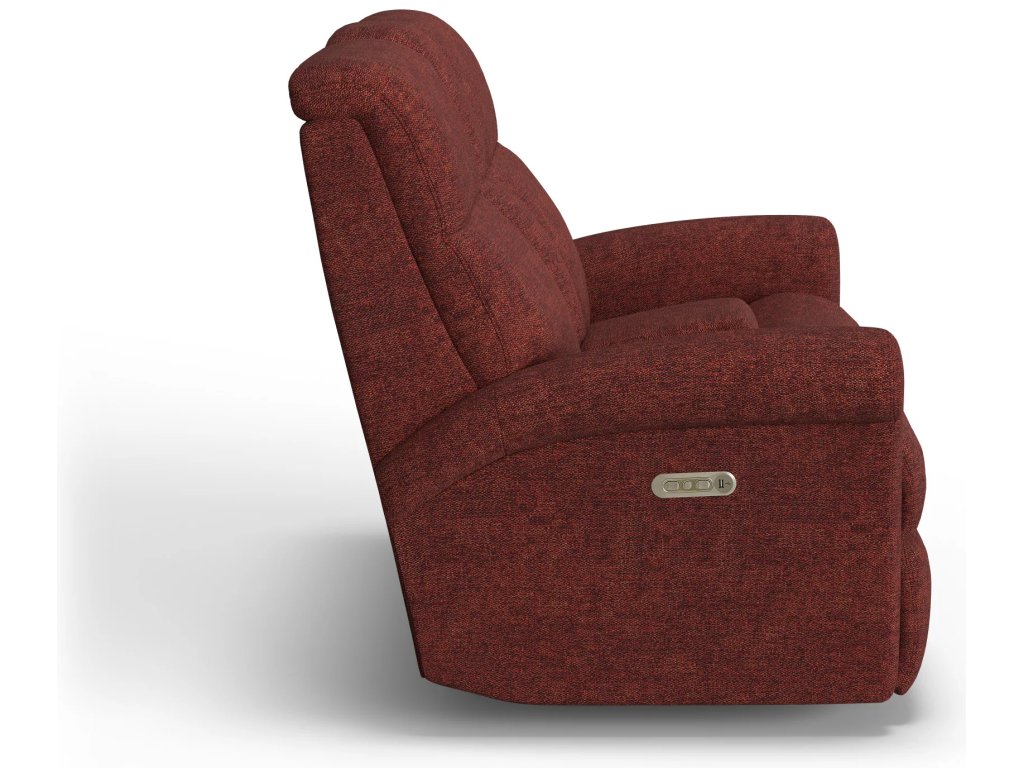 Davis Fabric Power Reclining Loveseat with Console & Power Headrests - image 2