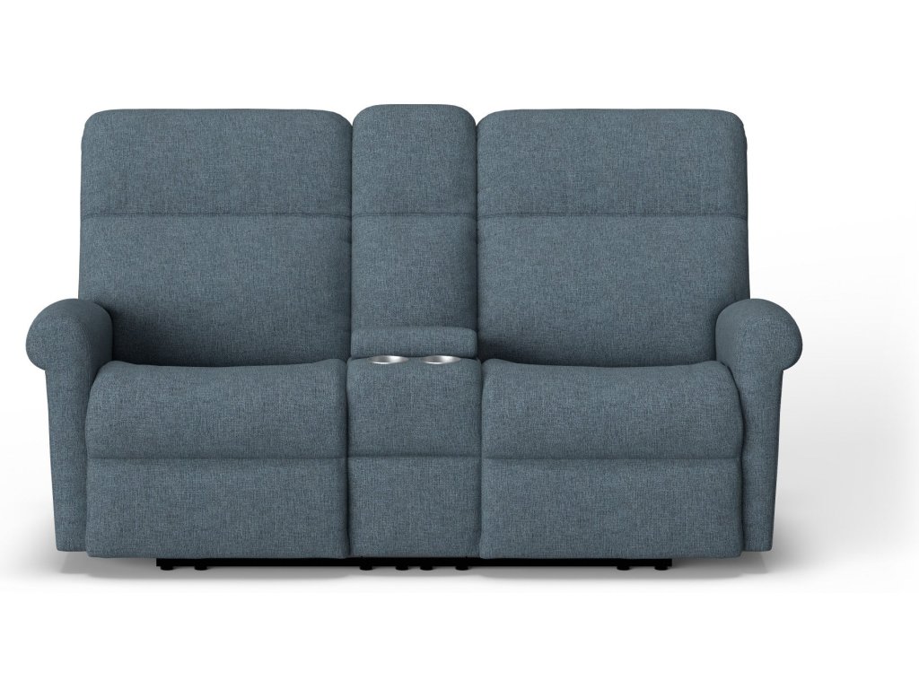 Davis Fabric Power Reclining Loveseat with Console & Power Headrests - image 4
