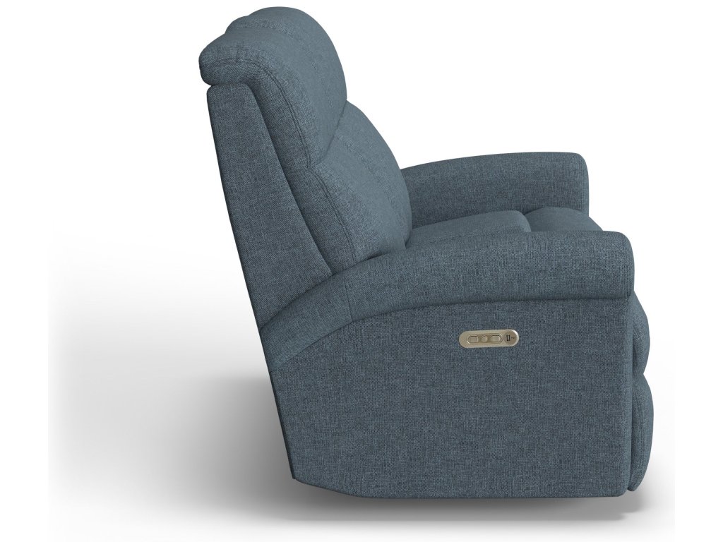 Davis Fabric Power Reclining Loveseat with Console & Power Headrests - image 5