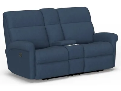 Davis Fabric Power Reclining Loveseat with Console