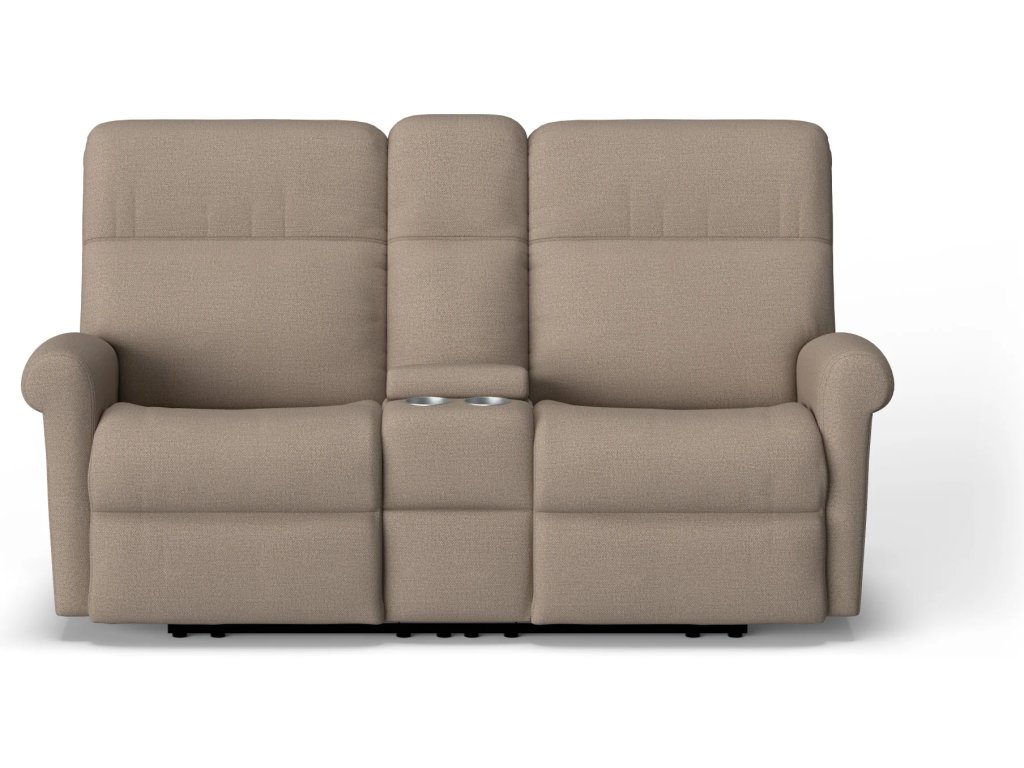 Davis Fabric Power Reclining Loveseat with Console - image 1
