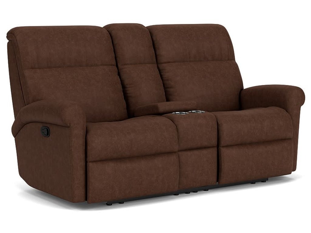 Davis Fabric Reclining Loveseat with Console - main image