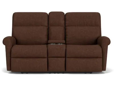 Davis Fabric Reclining Loveseat with Console - Alternative View