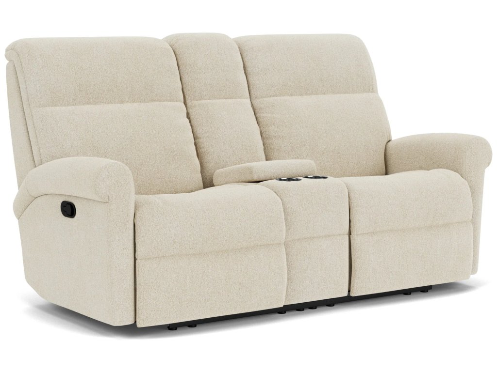 Davis Fabric Reclining Loveseat with Console - image 3