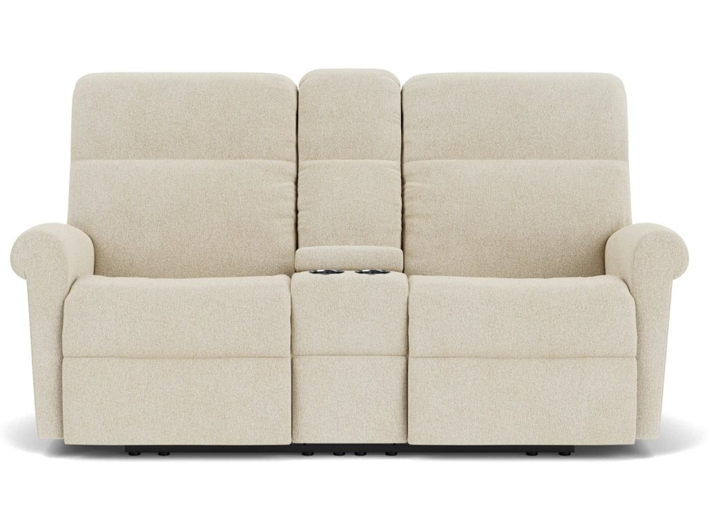 Davis Fabric Reclining Loveseat with Console - image 4