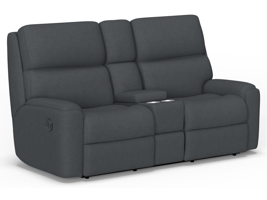 Rio Fabric Power Reclining Loveseat with Console - main image