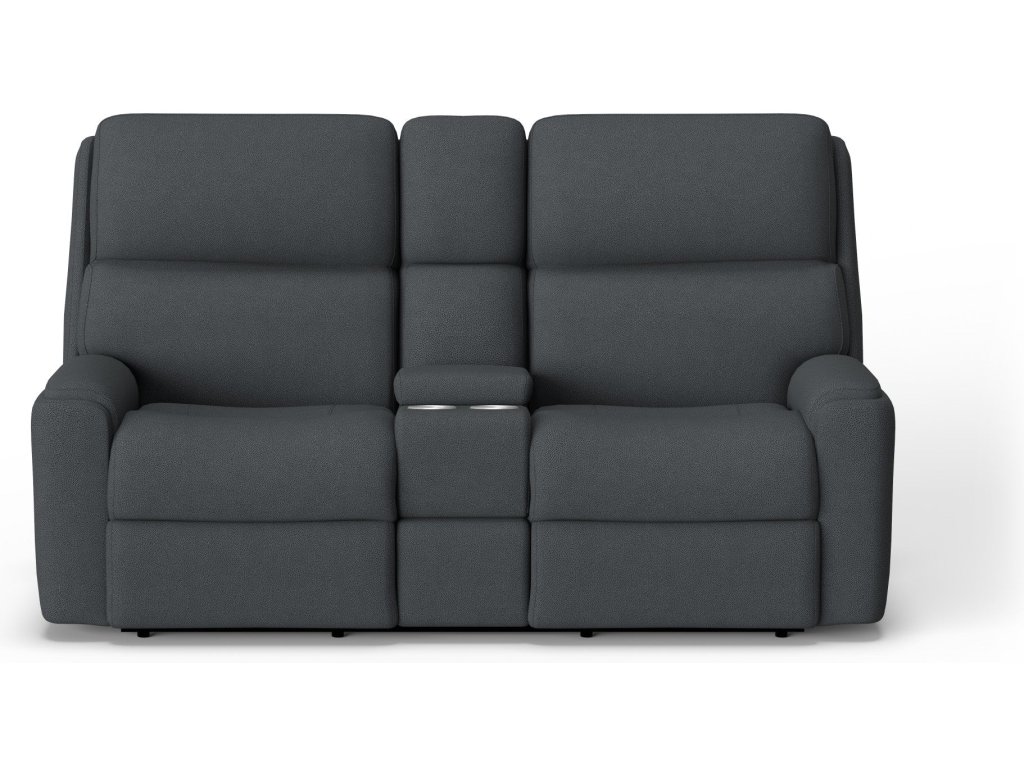 Rio Fabric Power Reclining Loveseat with Console - image 1