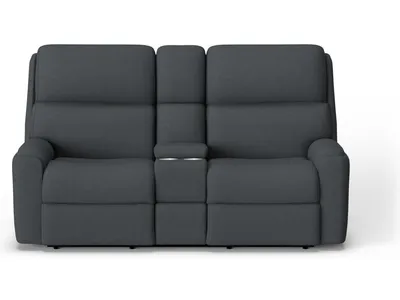 Rio Fabric Power Reclining Loveseat with Console - Alternative View
