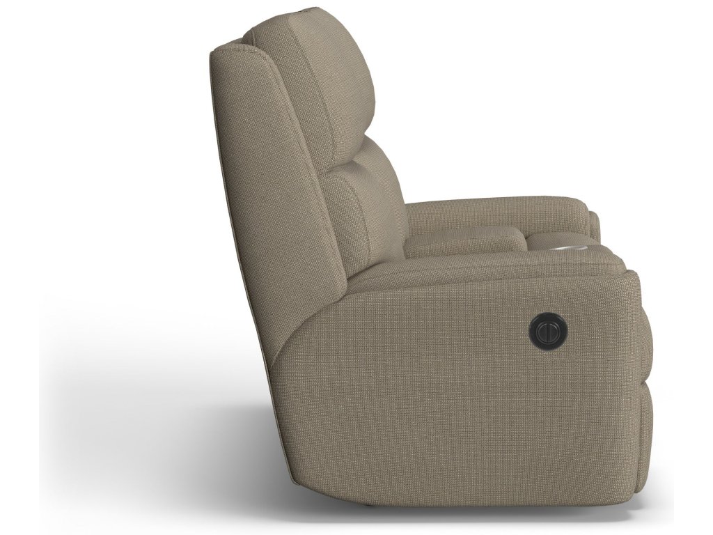 Rio Fabric Power Reclining Loveseat with Console - image 2