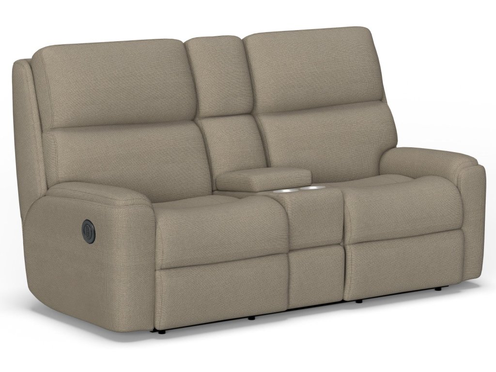 Rio Fabric Power Reclining Loveseat with Console - image 3