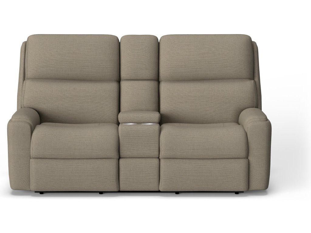 Rio Fabric Power Reclining Loveseat with Console - image 4