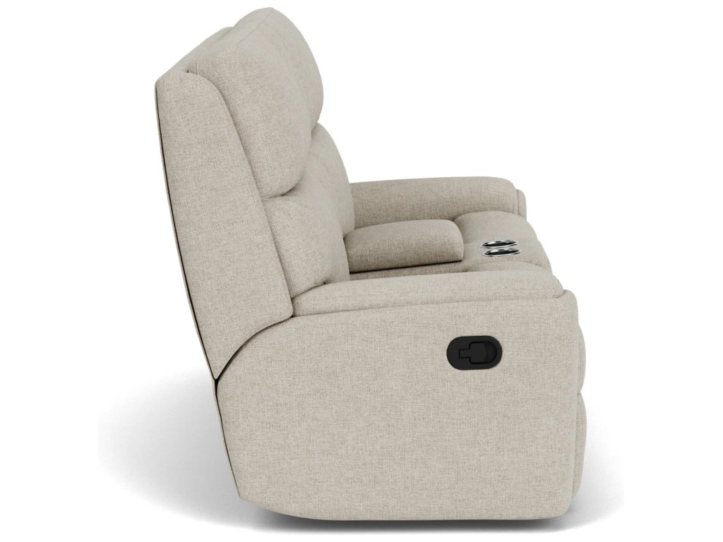 Rio Fabric Reclining Loveseat with Console - image 2