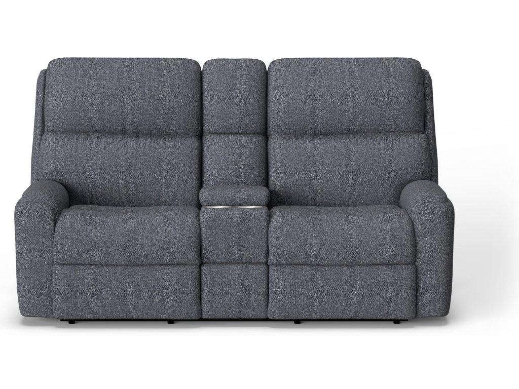 Rio Fabric Reclining Loveseat with Console - image 4