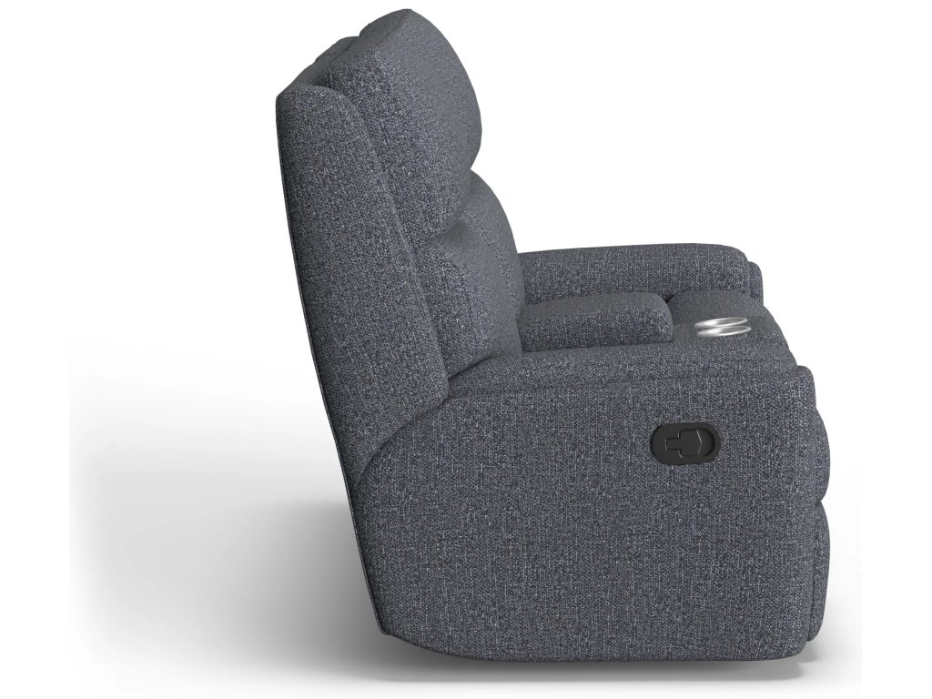 Rio Fabric Reclining Loveseat with Console - image 5