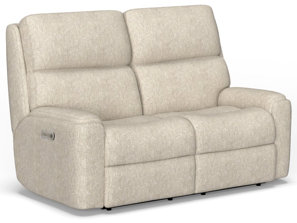 Rio Fabric Power Reclining Loveseat with Power Headrests - main image