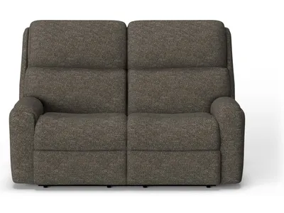 Rio Fabric Power Reclining Loveseat with Power Headrests - Alternative View