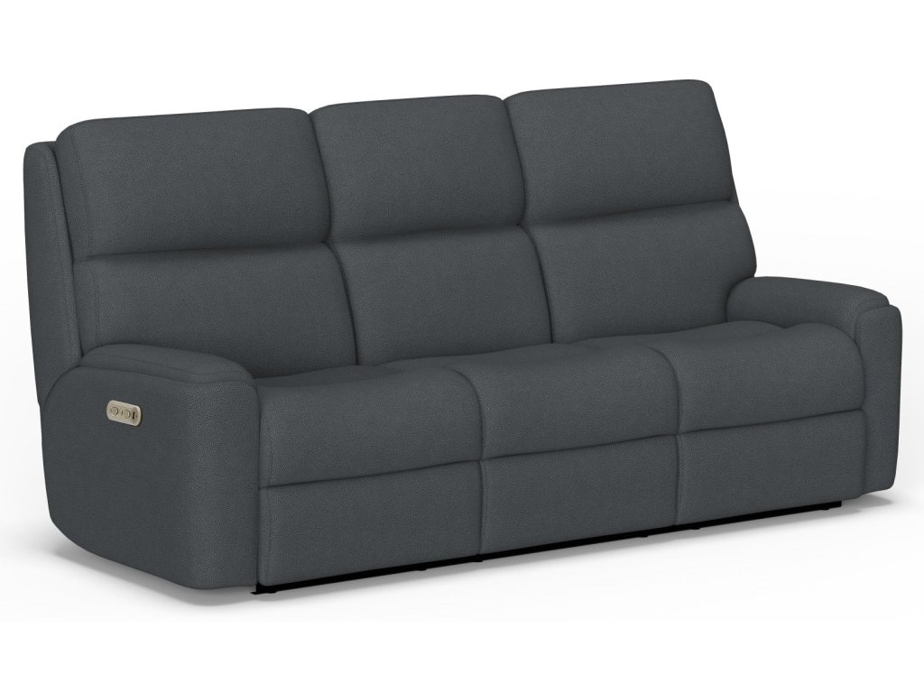 Rio Fabric Power Reclining Sofa with Power Headrests - main image