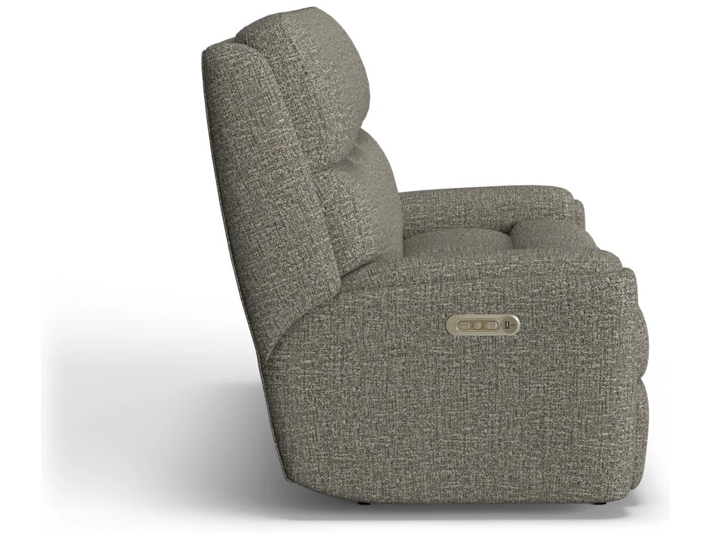 Rio Fabric Power Reclining Sofa with Power Headrests - image 2