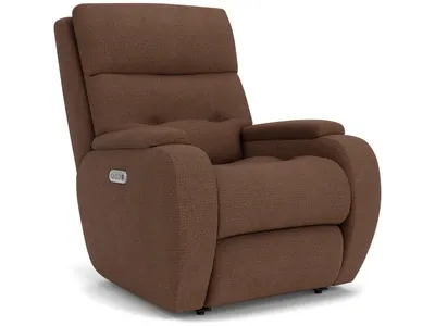Strait Fabric Power Recliner with Power Headrest