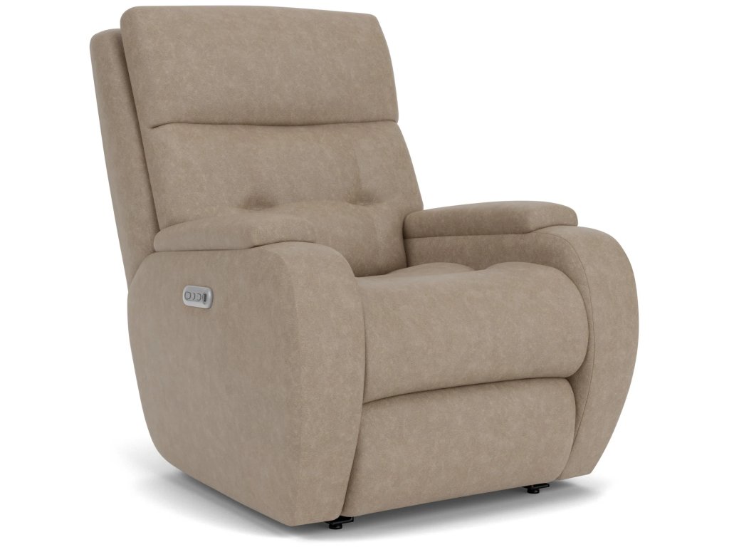Strait Fabric Power Recliner with Power Headrest - image 3