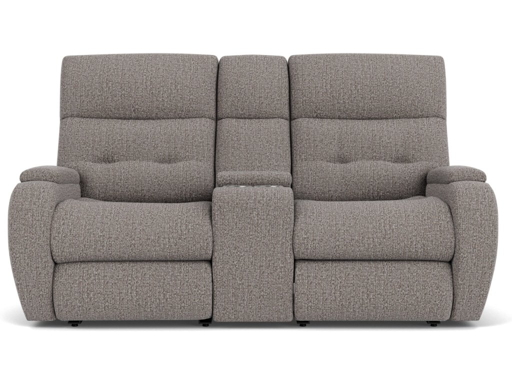 Strait Fabric Power Recliner with Power Headrest & Lumbar - image 1