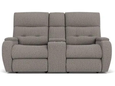 Strait Fabric Power Recliner with Power Headrest & Lumbar - Alternative View