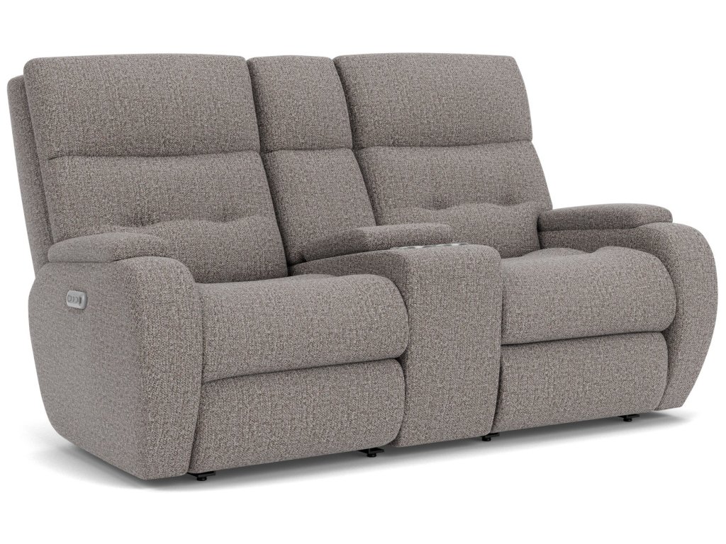 Strait Fabric Power Recliner with Power Headrest & Lumbar - image 3