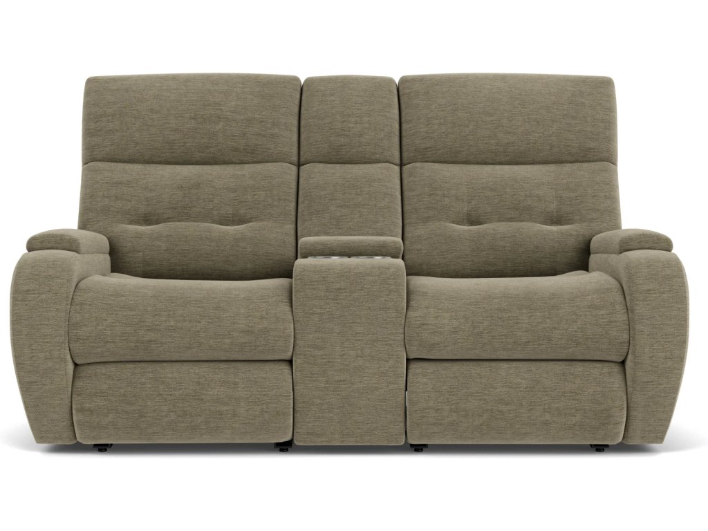 Strait Fabric Power Recliner with Power Headrest & Lumbar - image 4