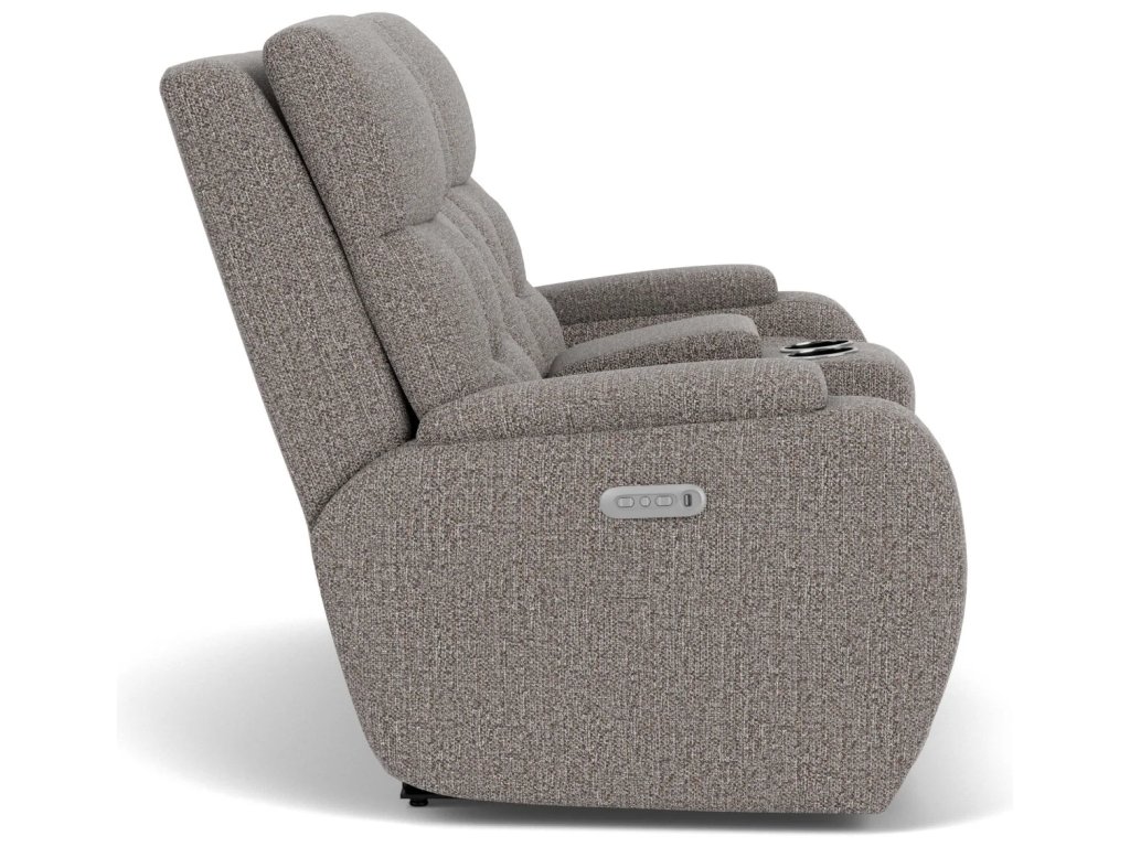 Strait Fabric Power Recliner with Power Headrest & Lumbar - image 5