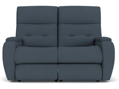 Strait Fabric Power Reclining Loveseat with Power Headrests - Alternative View