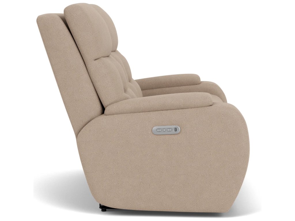 Strait Fabric Power Reclining Loveseat with Power Headrests - image 2