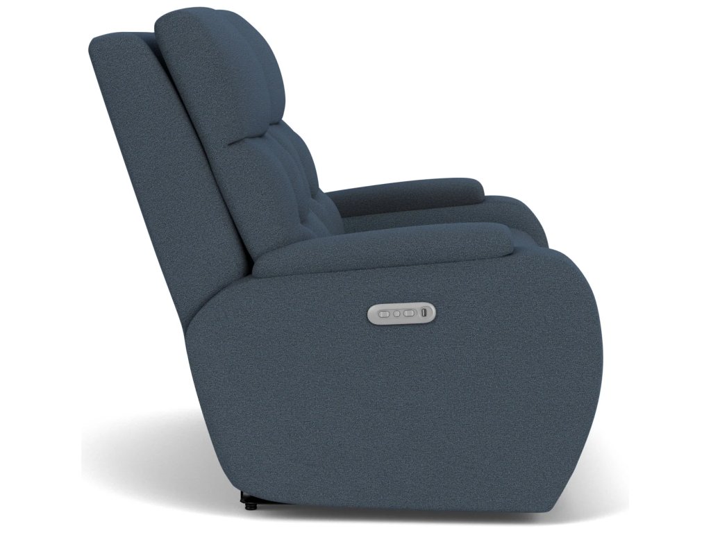 Strait Fabric Power Reclining Loveseat with Power Headrests - image 5