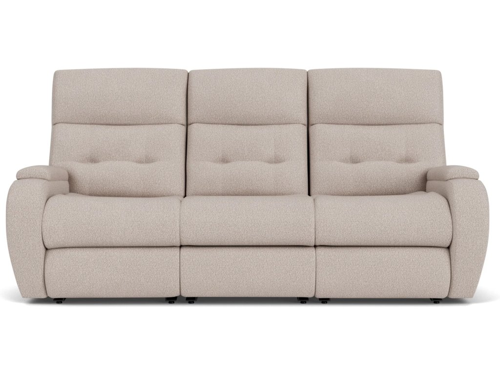Strait Fabric Power Reclining Sofa with Power Headrests - image 1