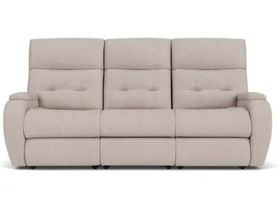 Strait Fabric Power Reclining Sofa with Power Headrests - Alternative View