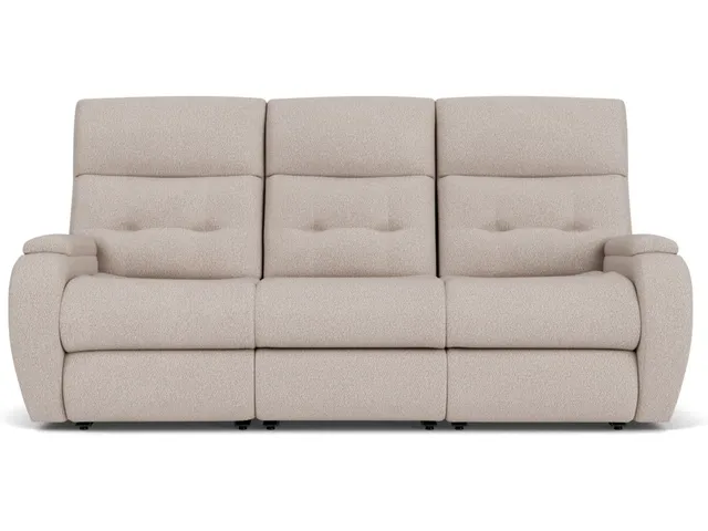 Strait Fabric Power Reclining Sofa with Power Headrests