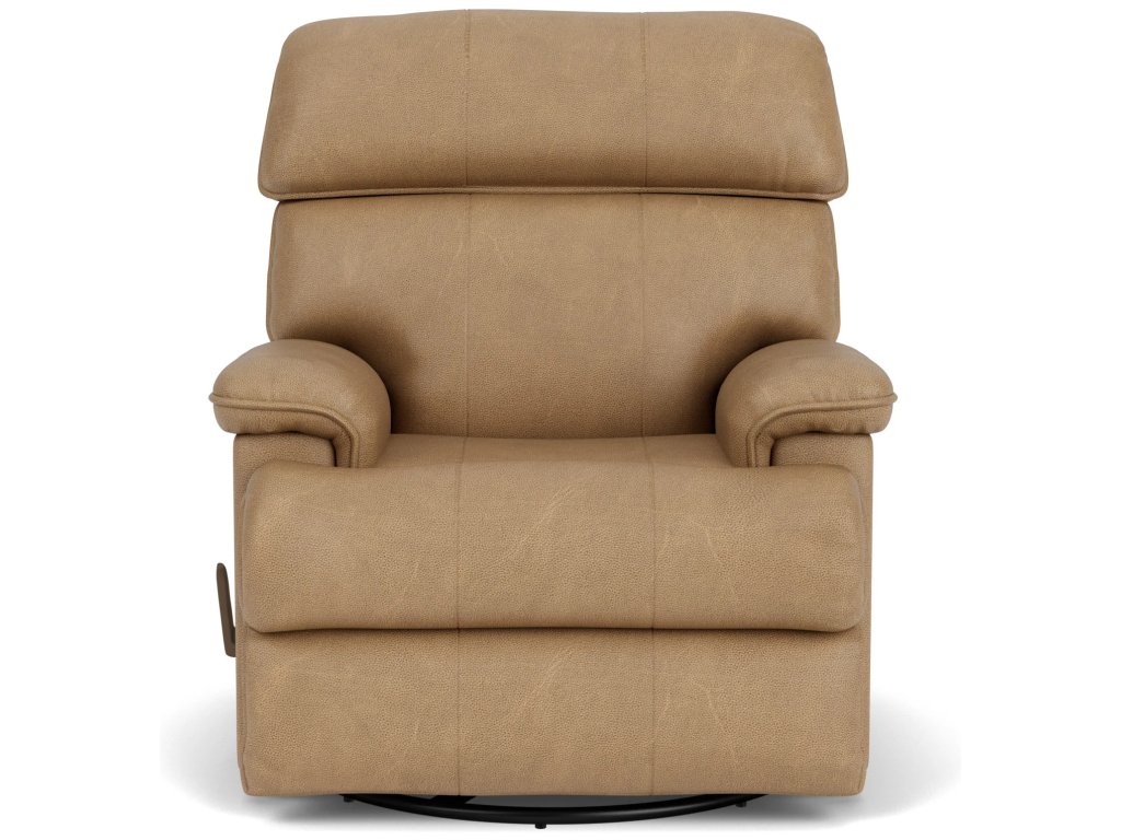 Geneva Leather Swivel Gliding Recliner - image 1