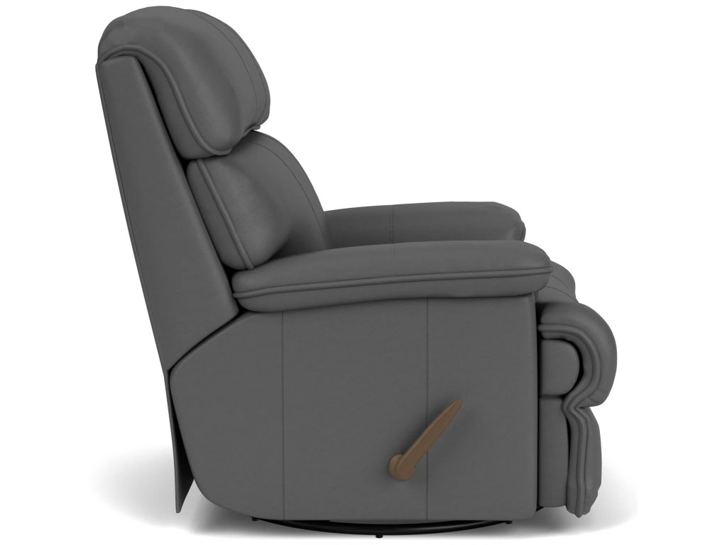 Geneva Leather Swivel Gliding Recliner - image 2